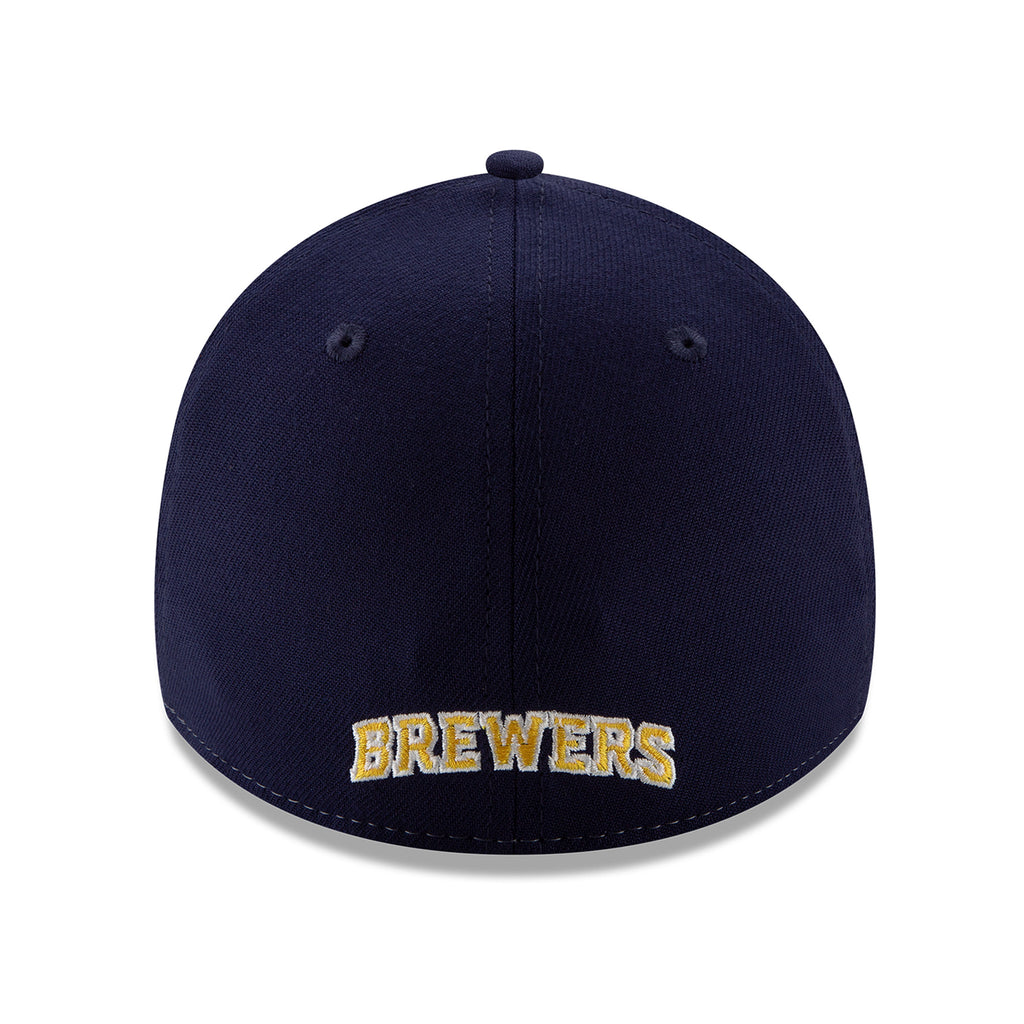 [12344785] Mens New Era MLB 39Thirty Stretch Fit Cap - Milwuakee Brewers
