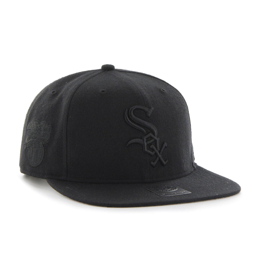 Mens 47 Brand Chicago White Sox Sure Shot Captain Snapback - Black - sneakAR
