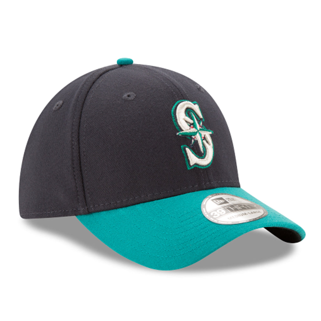 [10975792] Mens New Era MLB 39Thirty Stretch Fit Cap - Seattle Mariners