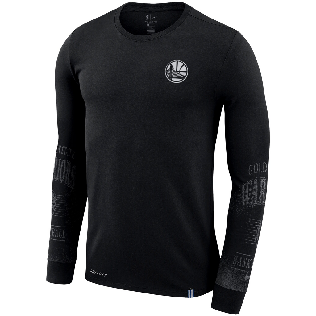 [AQ6223-010] Mens Nike NBA Golden State Warriors Elevated Mezzo Pixel Long Sleeve T-Shirt