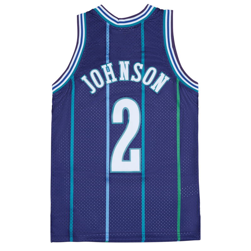 Mens Mitchell & Ness NBA Swingman Alt Jersey Charlotte Hornets 94 Larry Johnson