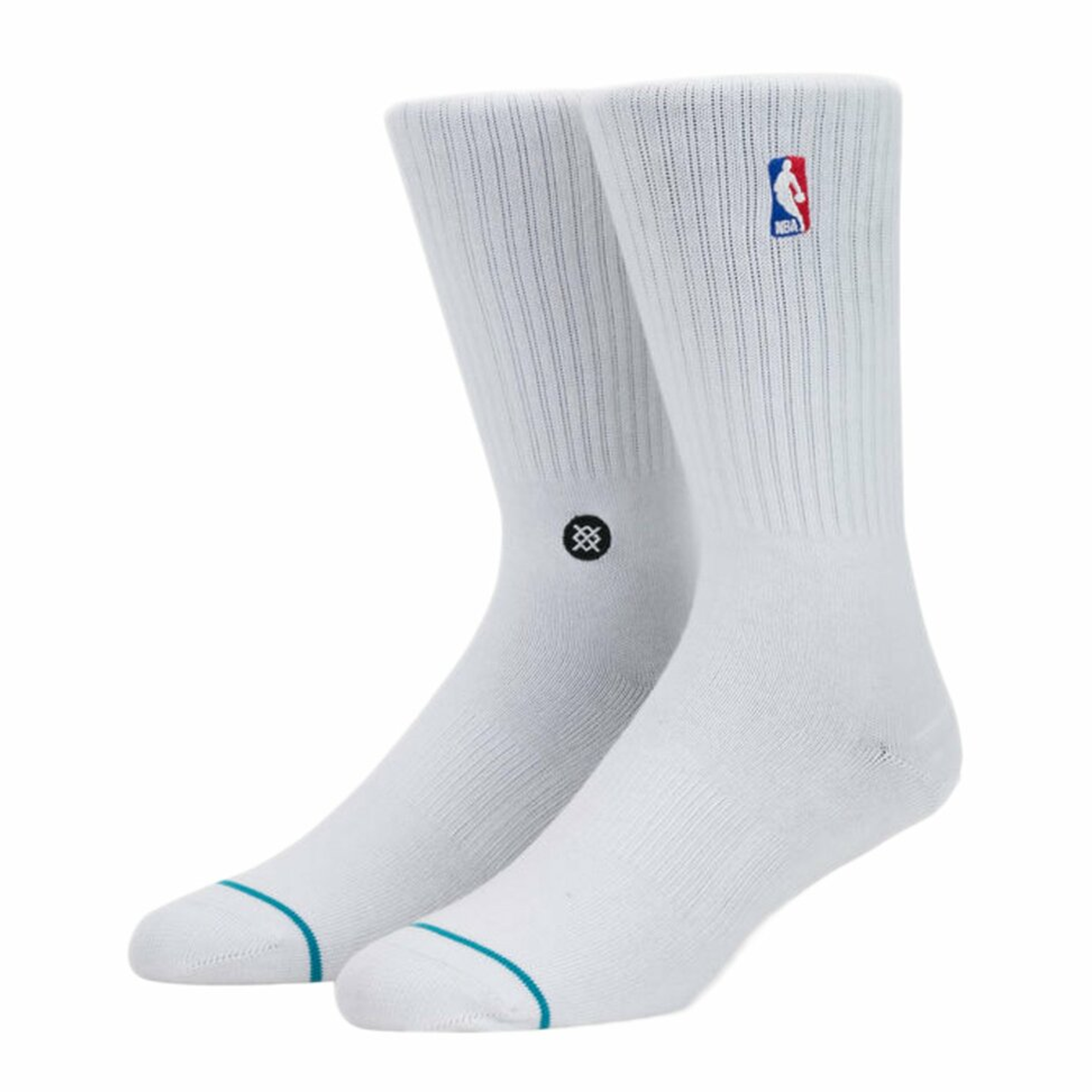 [M526D17LOG-WHT] Mens Stance NBA Logoman Crew Socks