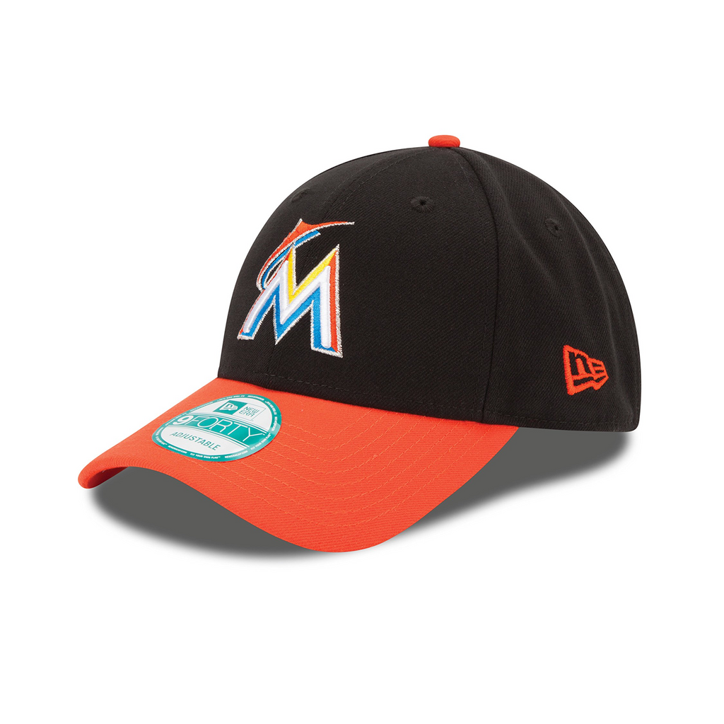 [10963126] Mens New Era MLB The League 2Tone Adjustable Cap - Miami Marlins