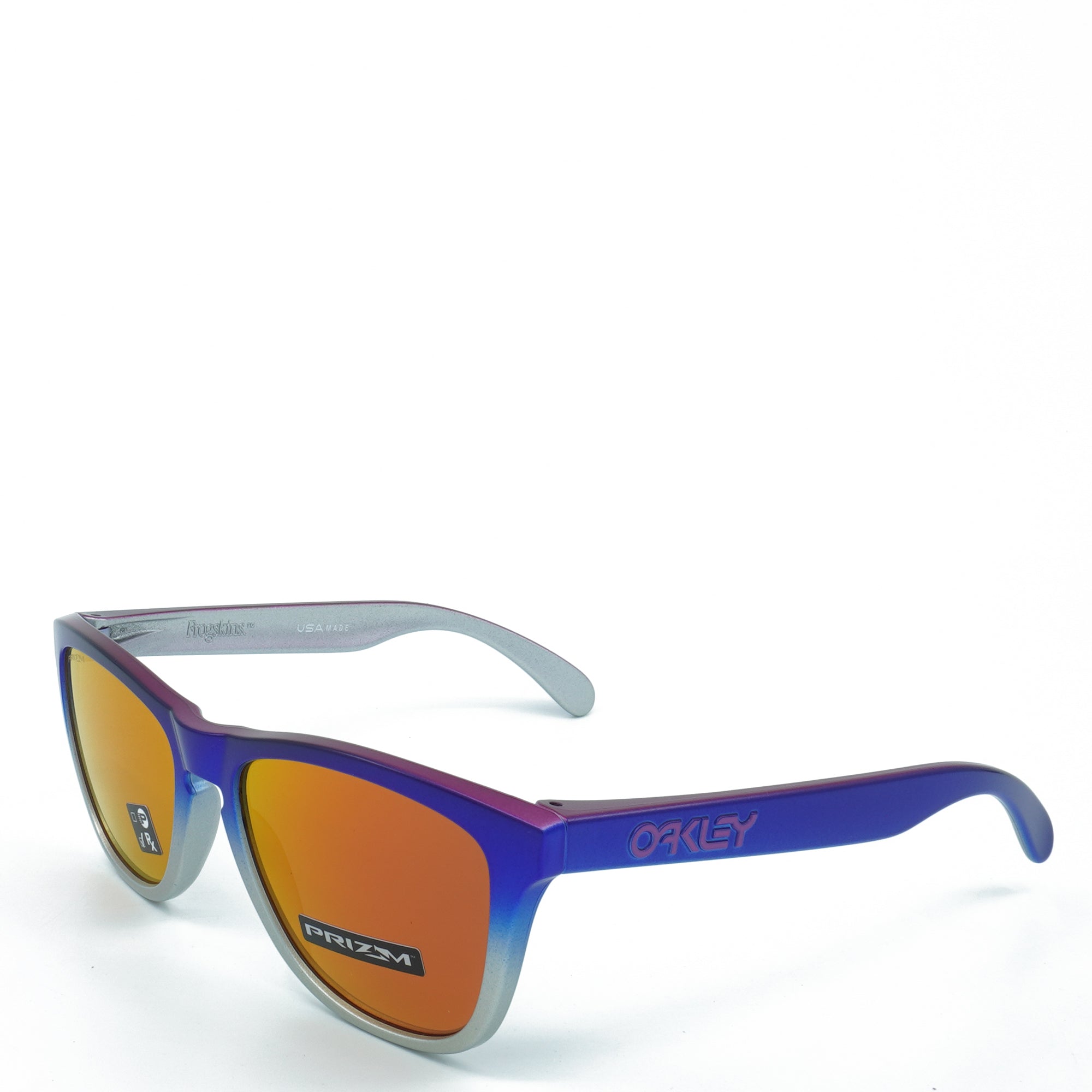 [OO9013-F1] Mens Oakley Frogskins Sunglasses - Pink Blue Fade Silver /Prizm Ruby