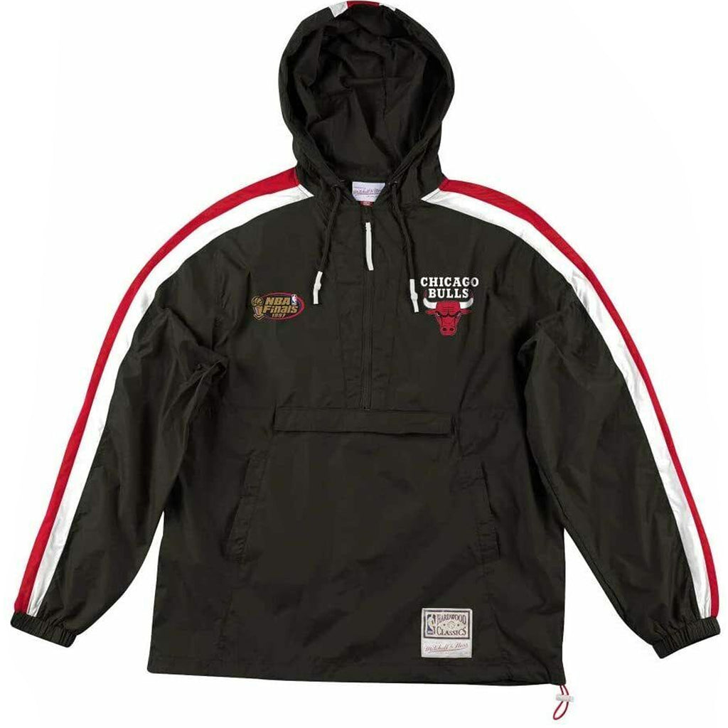 Mens Mitchell & Ness NBA Packable Nylon Anorak Chicago Bulls