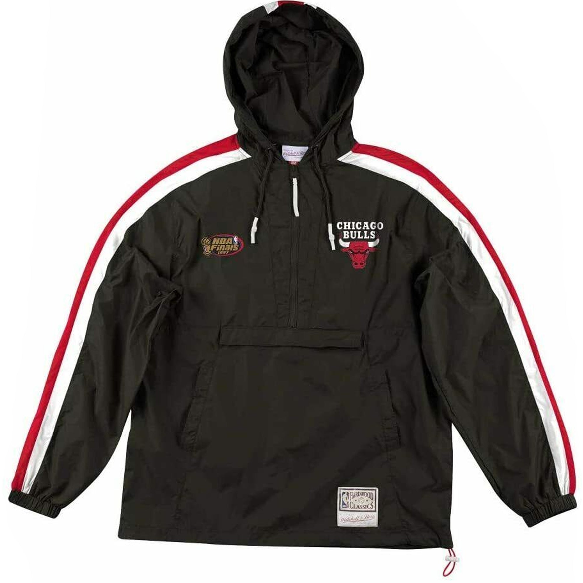 Mens Mitchell & Ness NBA Packable Nylon Anorak Chicago Bulls