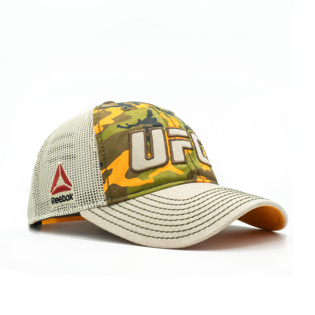 [QA02Z-CAM-UUFC] Mens Reebok UFC Trucker Mesh Snapback Hat