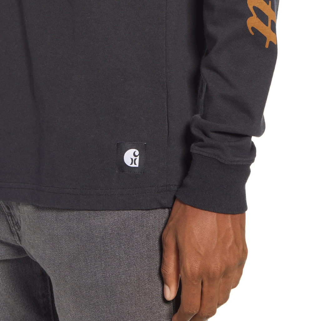 [BQ4159-010] Mens Hurley Carhartt Long Sleeve Graphic Tee Shirt