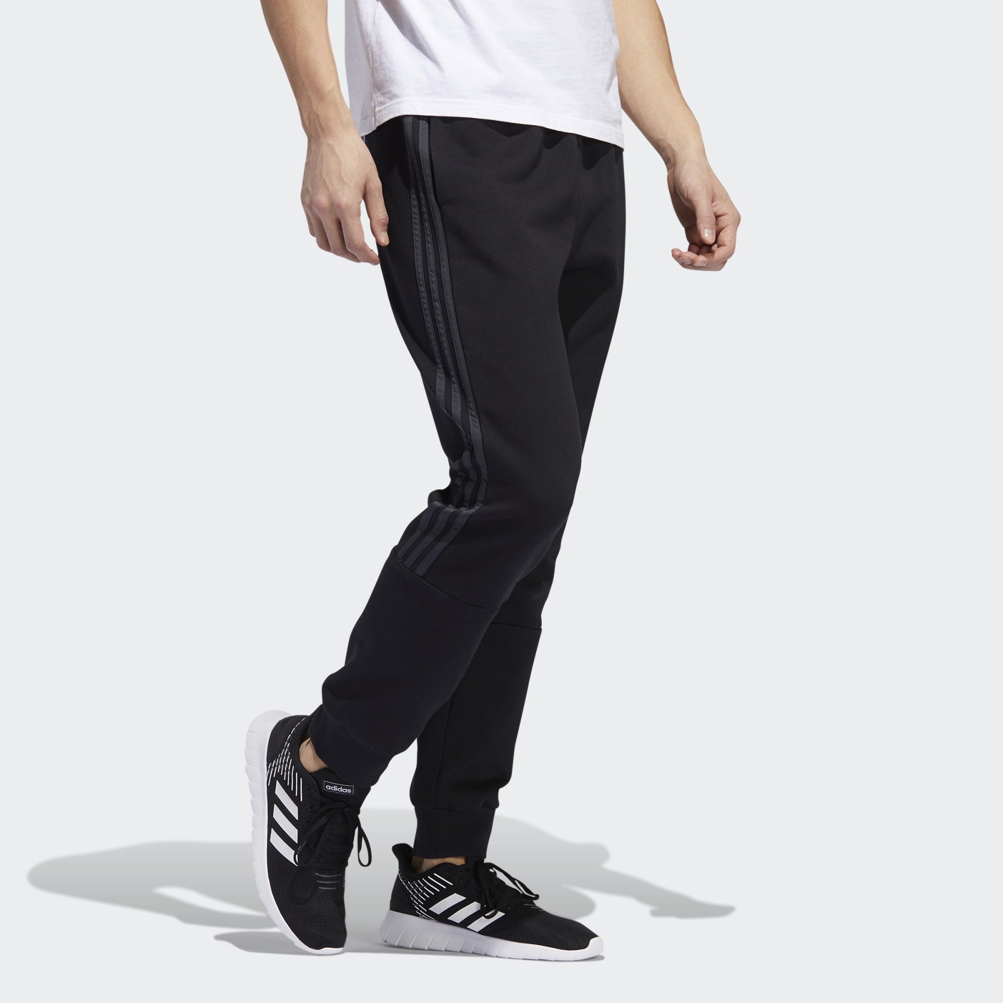 [FL4844] Mens Adidas 3 Stripe Fleece Pant Jogger