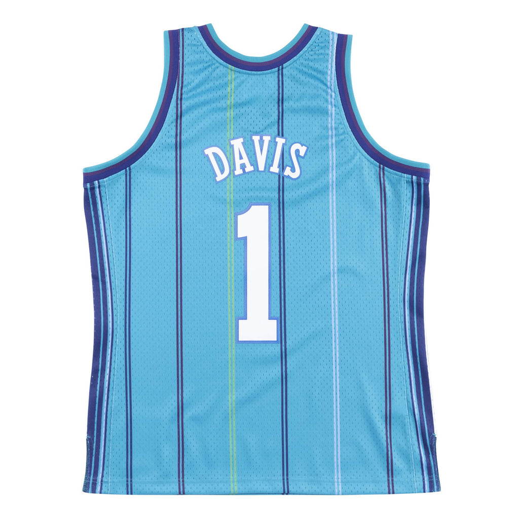 Mens Mitchell & Ness NBA Swingman Road Jersey Charlotte Hornets 99 Baron Davis