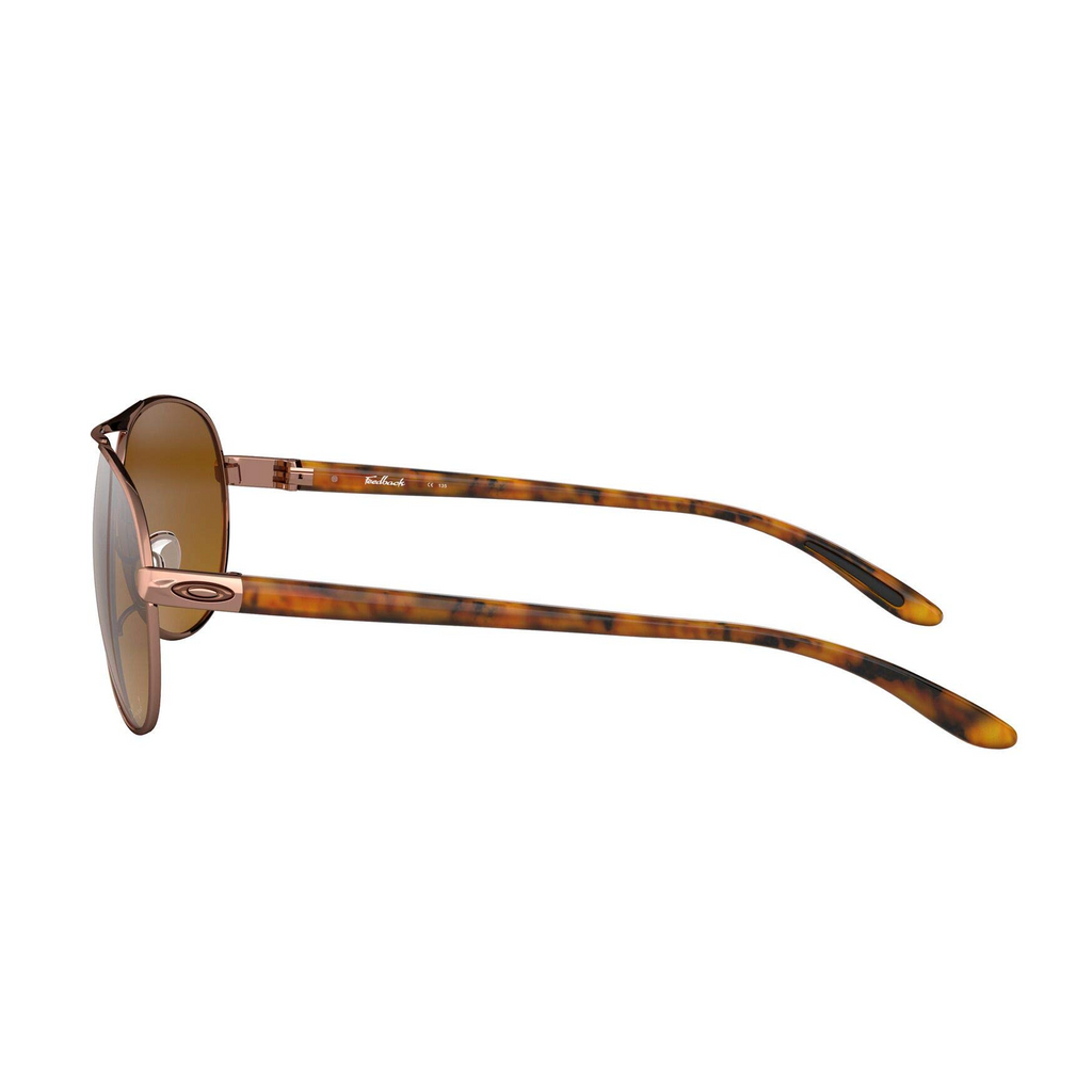 [OO4079-14] Womens Oakley Feedback Polarized Sunglasses - Rose Gold/Brown