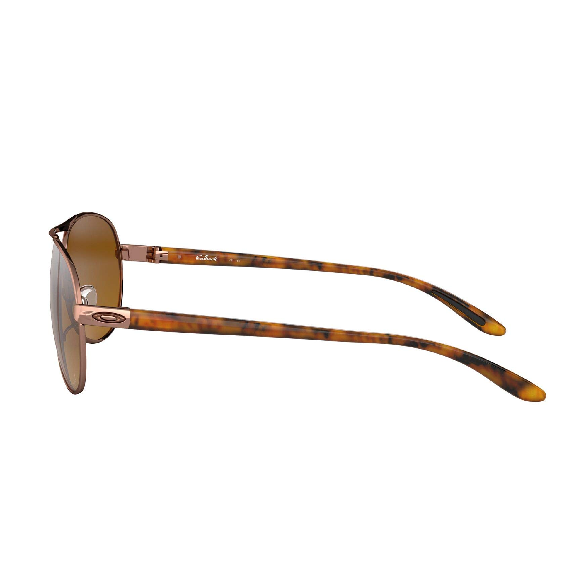[OO4079-14] Womens Oakley Feedback Polarized Sunglasses - Rose Gold/Brown