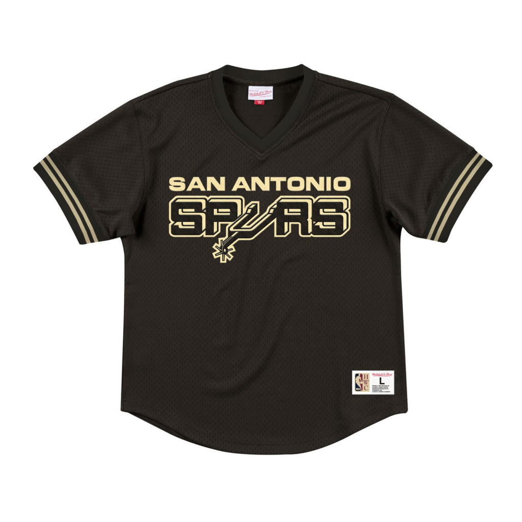 Mens Mitchell & Ness NBA Champion Game Mesh V-Neck San Antonio Spurs