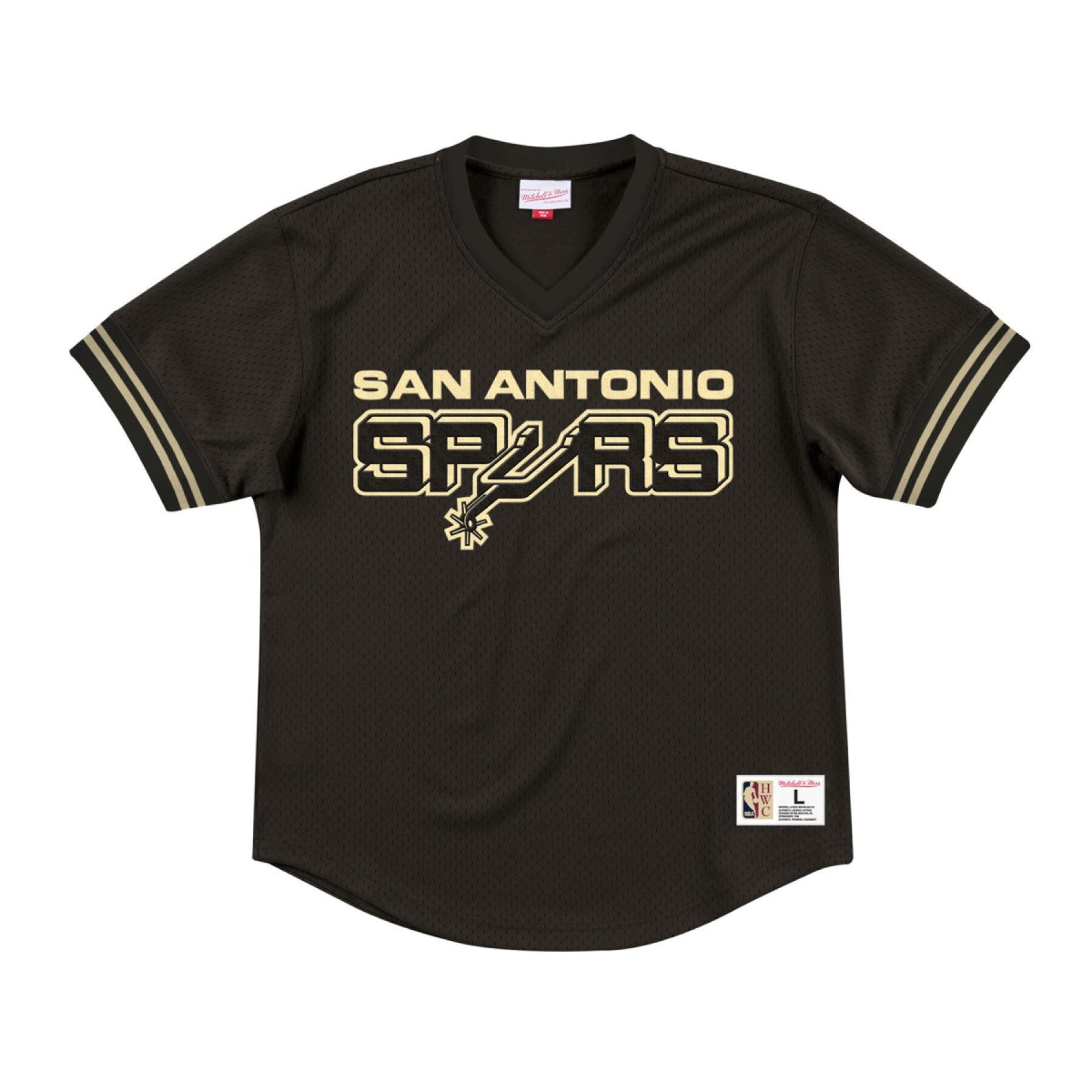 Mens Mitchell & Ness NBA Champion Game Mesh V-Neck San Antonio Spurs