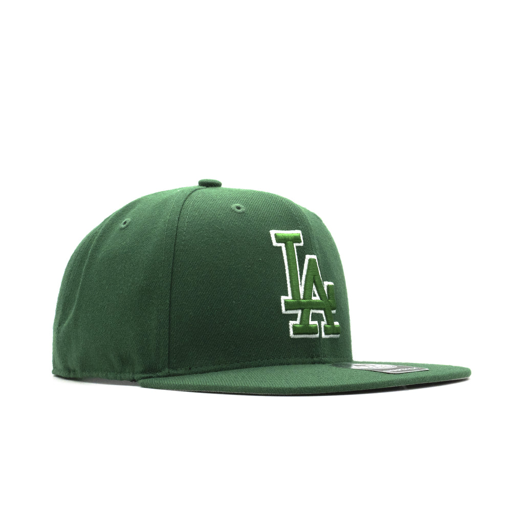 Mens 47 Brand LA Dodgers No Shot Snapback - Green/White