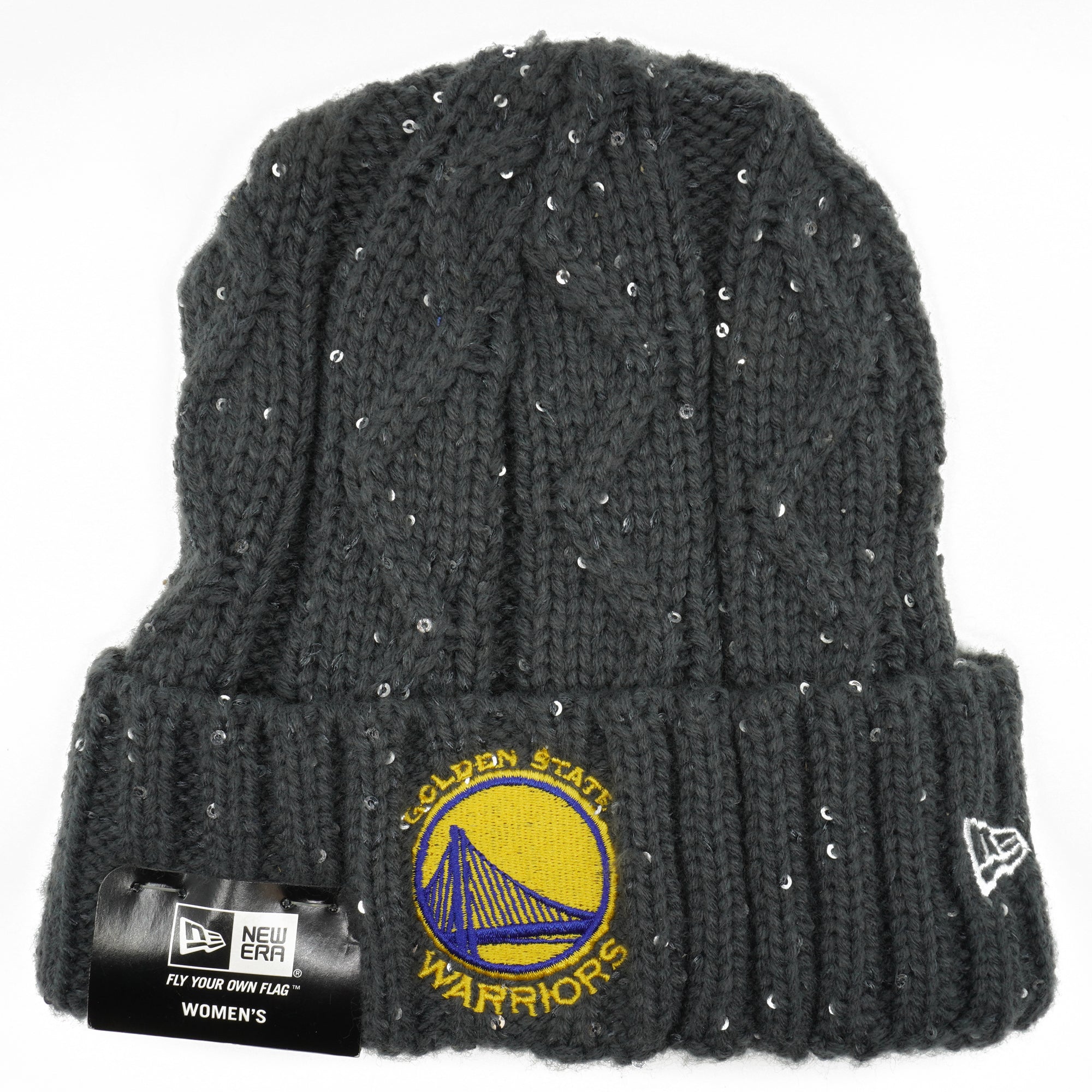 [80344432] Womens New Era NBA Golden State Warriors Cable Frosted