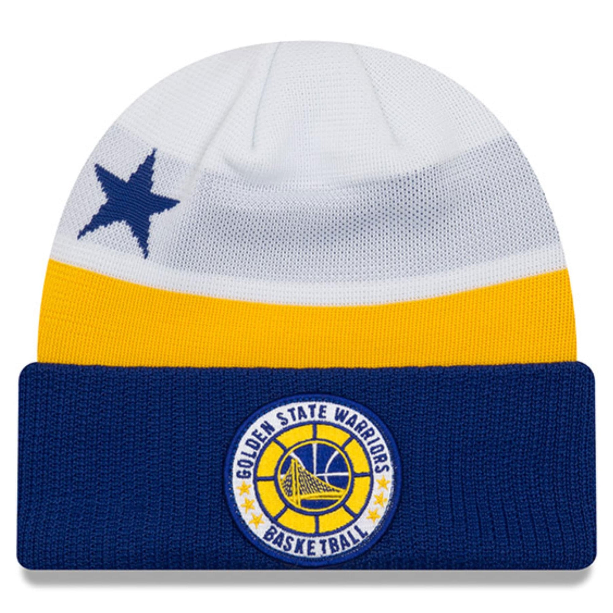 [11790653] Mens New Era NBA Golden State Warriors Tipoff Series Knit Beanie
