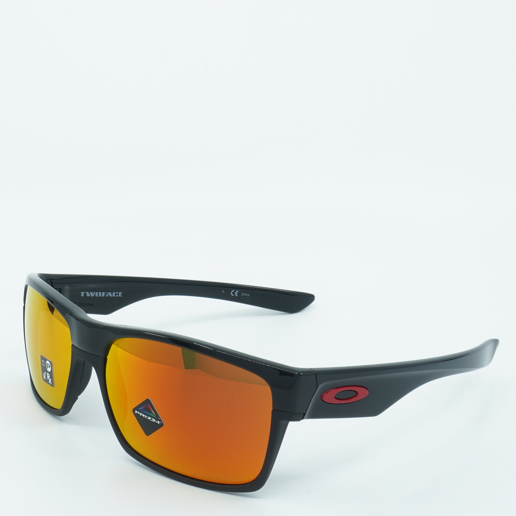 [OO9189-47] Mens Oakley Two Face Sunglasses - Polished Black/PRIZM Ruby