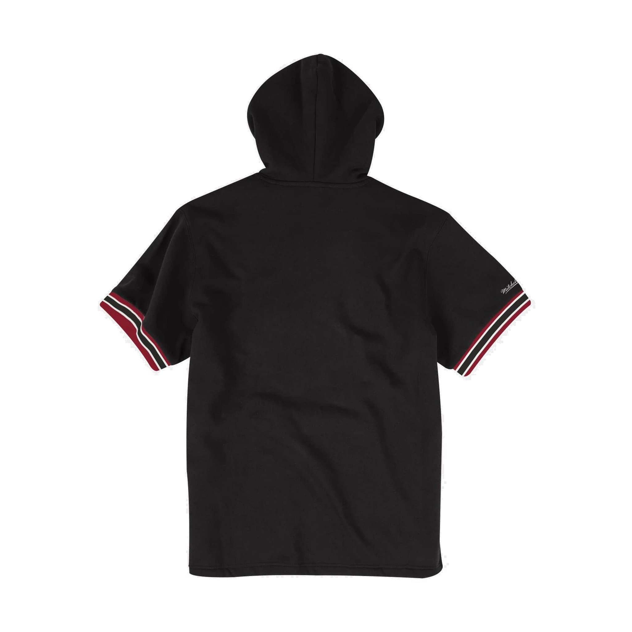 Mens Mitchell & Ness NBA French Terry Short Sleeve Hoodie Chicago Bulls