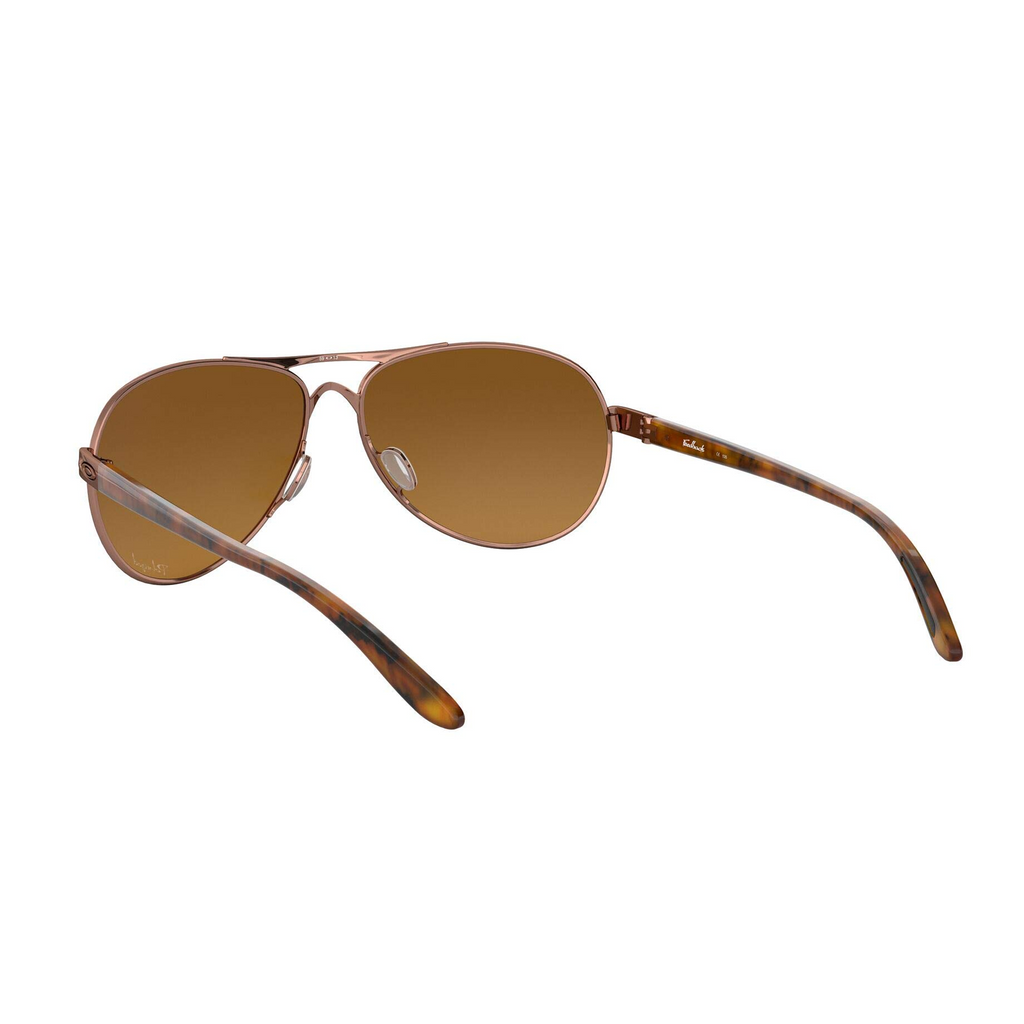 [OO4079-14] Womens Oakley Feedback Polarized Sunglasses - Rose Gold/Brown