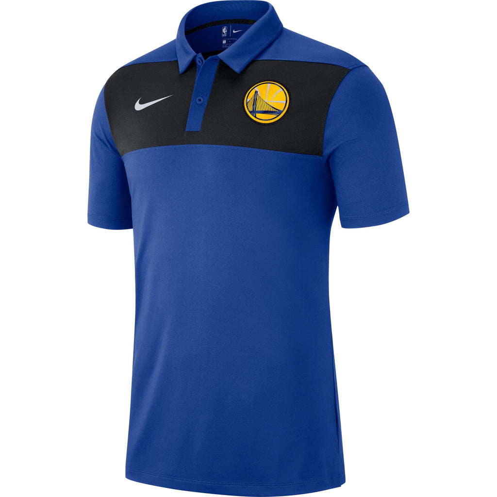 [941672-495] Mens Nike NBA Golden State Warriors Statement Coaches Polo