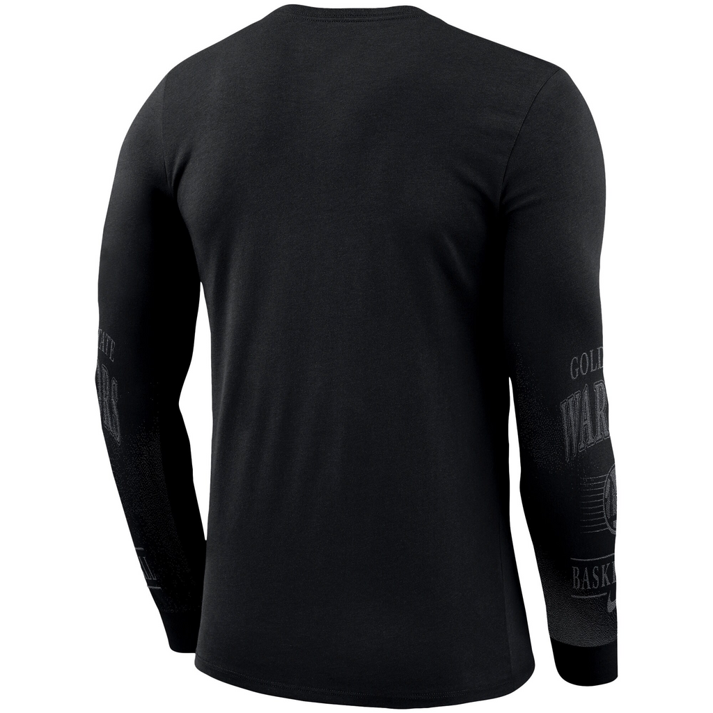 [AQ6223-010] Mens Nike NBA Golden State Warriors Elevated Mezzo Pixel Long Sleeve T-Shirt