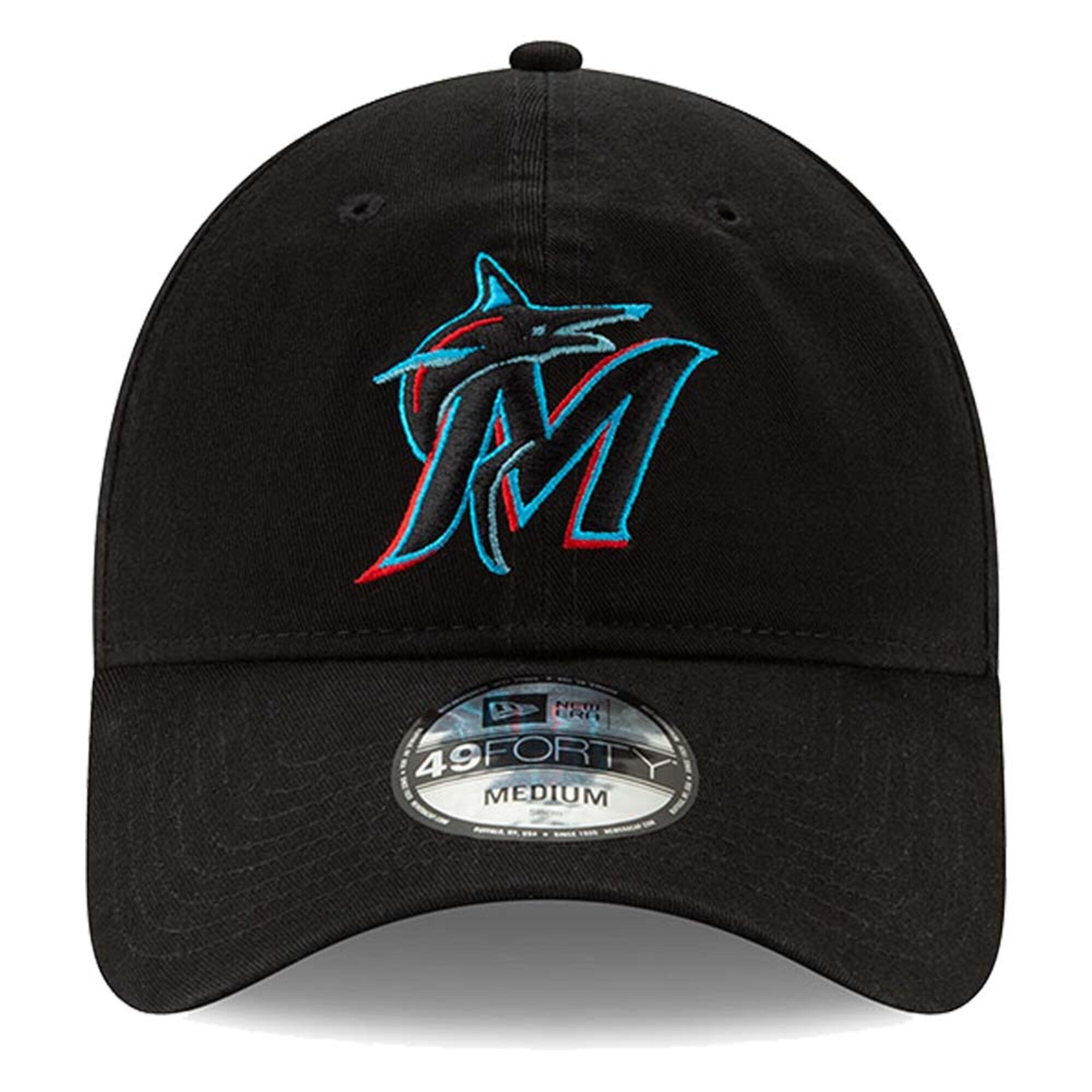 [11885645] Mens New Era MLB Core Fit 49Forty Fitted - Miami Marlins 2019