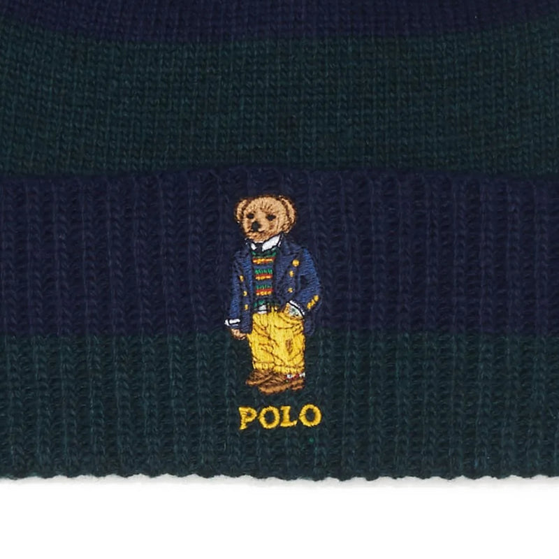 [PC0817-354] Mens Polo Ralph Lauren RUGBY STRIPE BEAR BEANIE