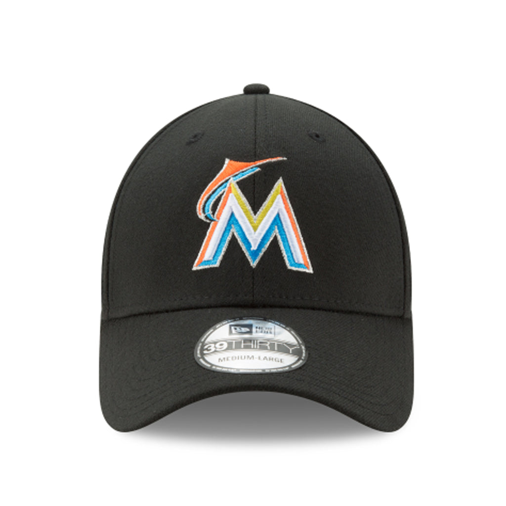 [10975814] Mens New Era MLB 39Thirty Flex Fit Cap - Miami Marlins