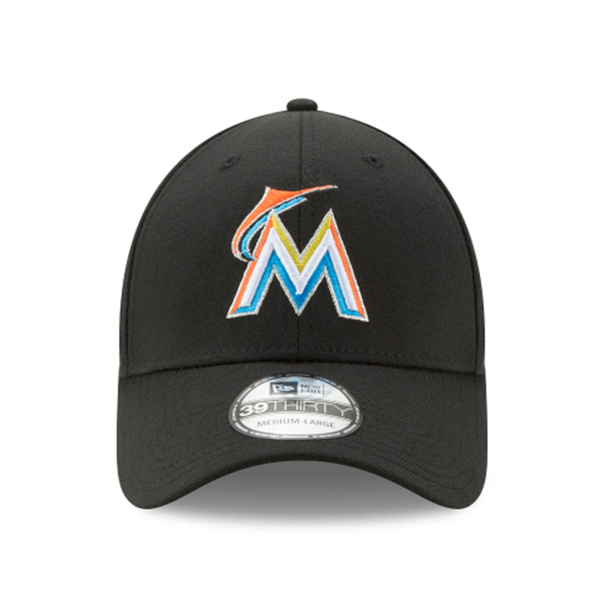 [10975814] Mens New Era MLB 39Thirty Flex Fit Cap - Miami Marlins