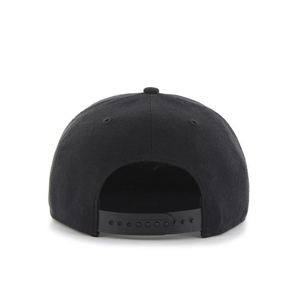 Mens 47 Brand Oakland Athletics Sure Shot Captain Snapback - Black - sneakAR