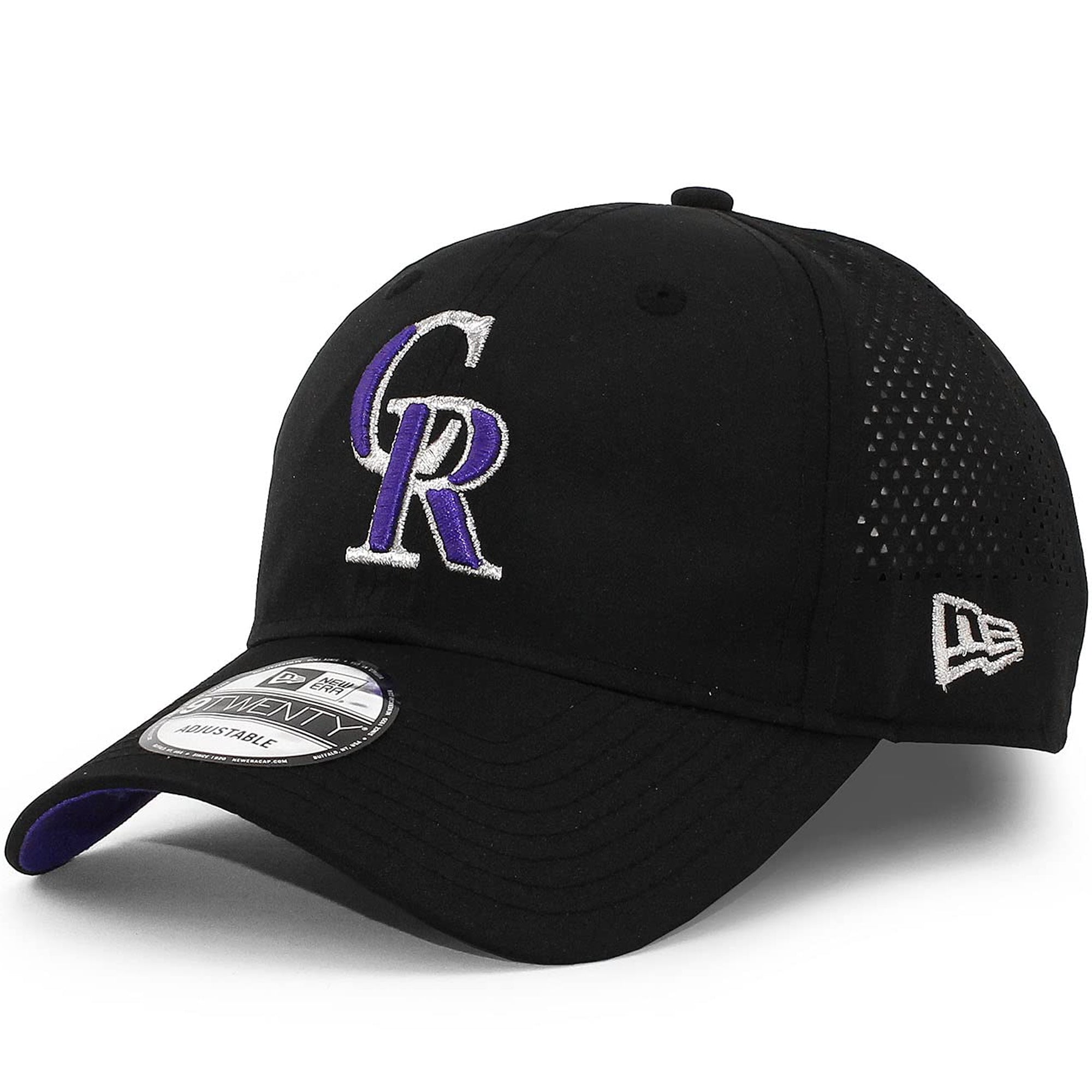 [11591258] Mens New Era MLB Colorado Rockies Perforated 9Twenty Adjustable