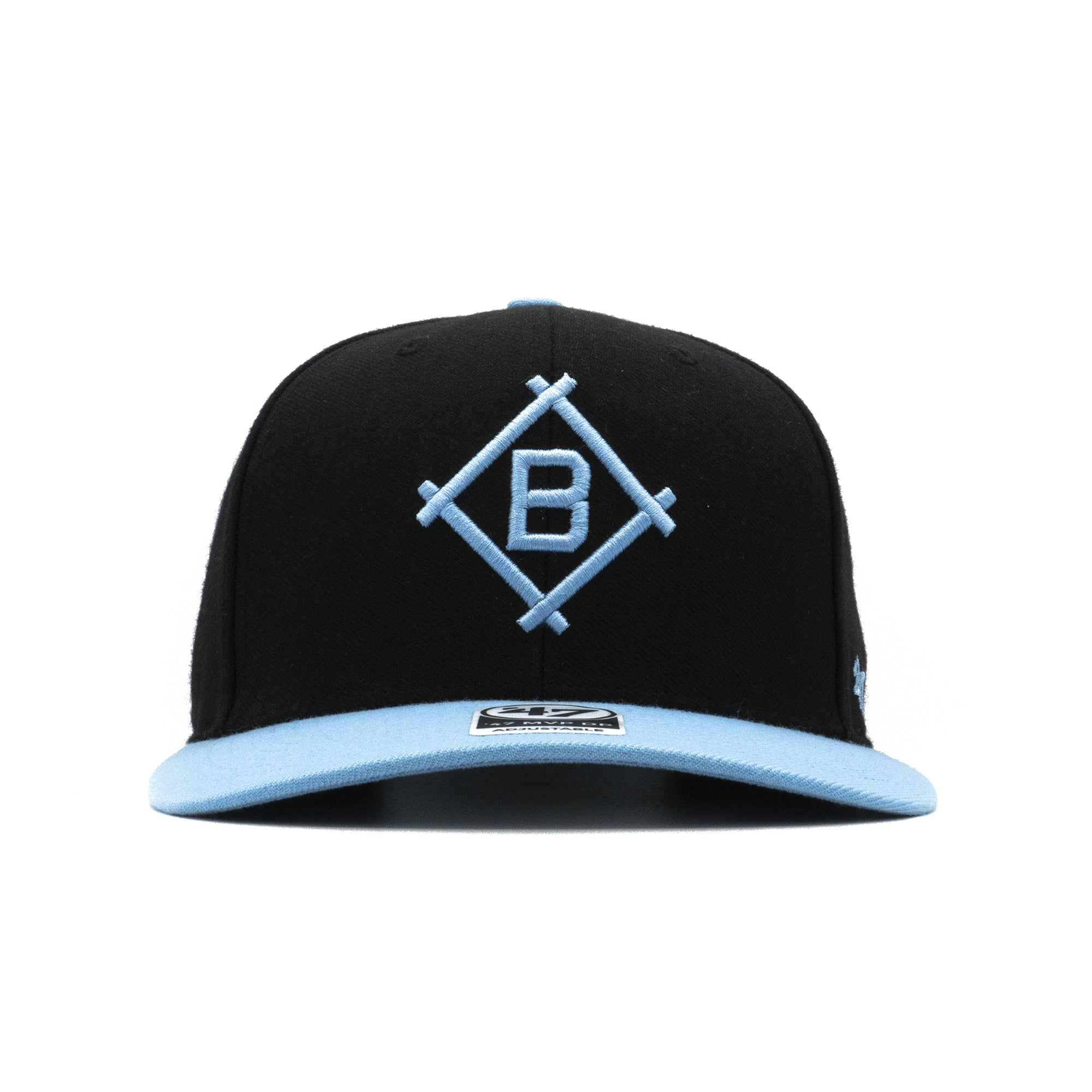 Mens 47 Brand Brooklyn Dodgers MVP DP Snapback - Black/Light Blue