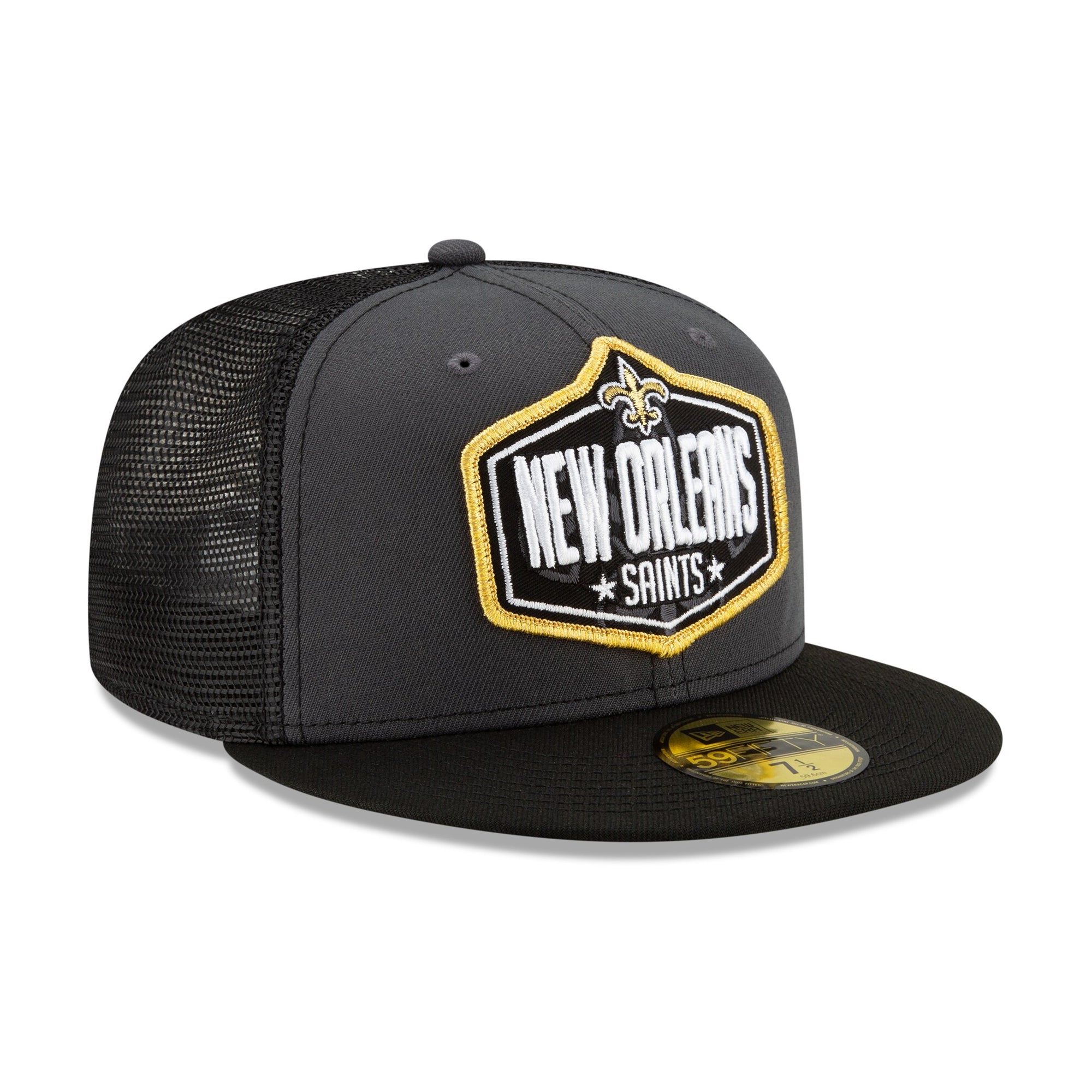 [60139130] Mens New Era NFL 2021 Draft 59Fifty Fitted - New Orleans Saints