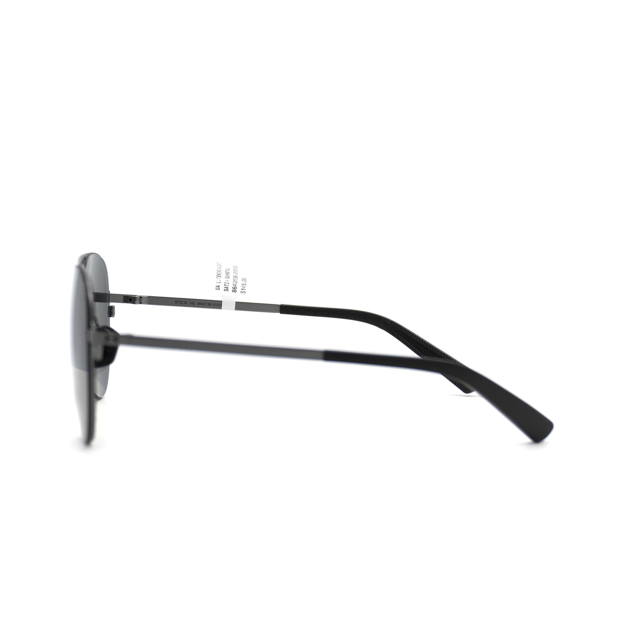 [8640136-310108] Under Armour Litewire Aviator Polarized Sunglasses