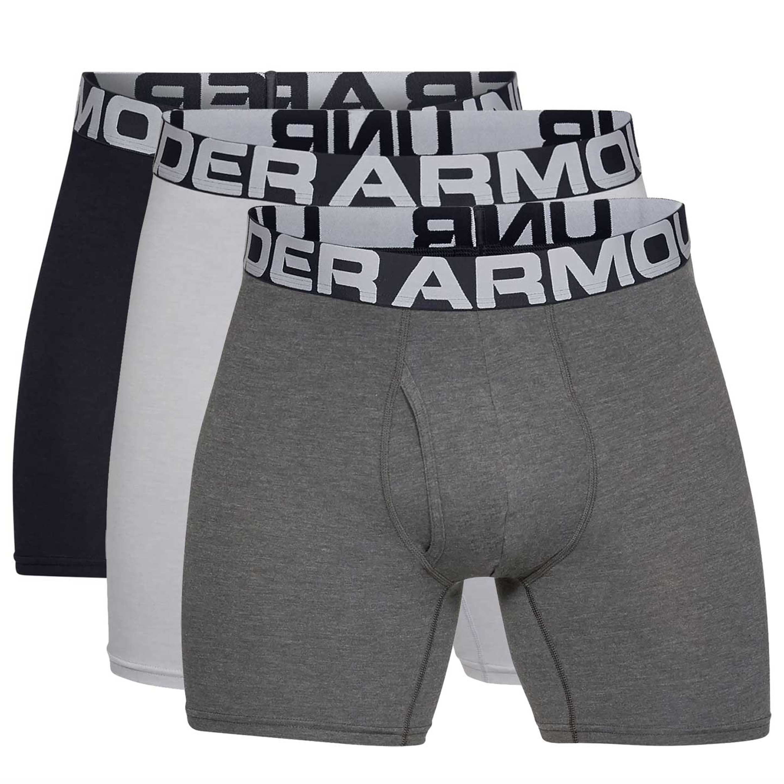 [1327426-012] Mens Under Armour Charged Cotton 6in 3 Pack