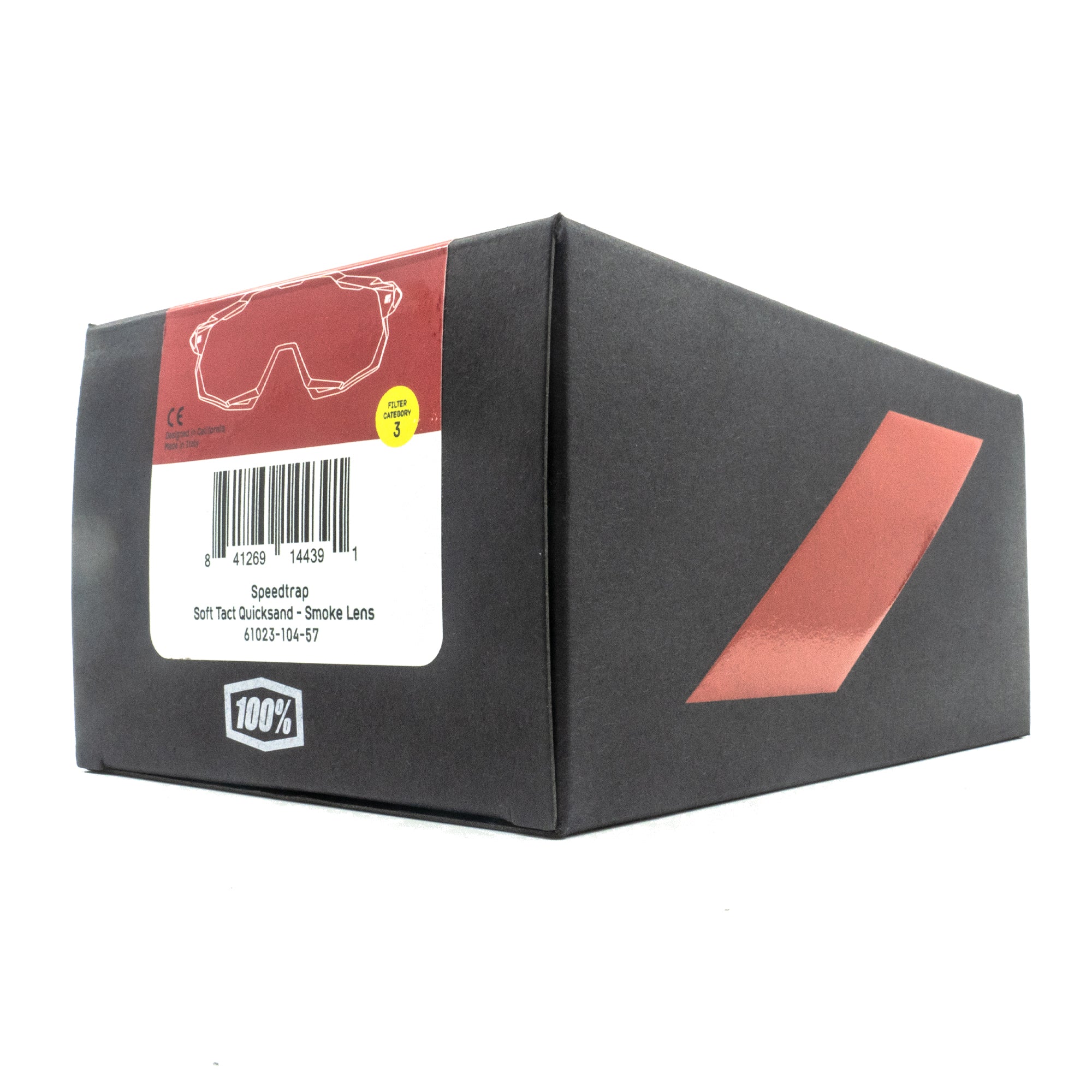[61023-104-57] Mens 100% Speedtrap Soft Tact Sunglasses