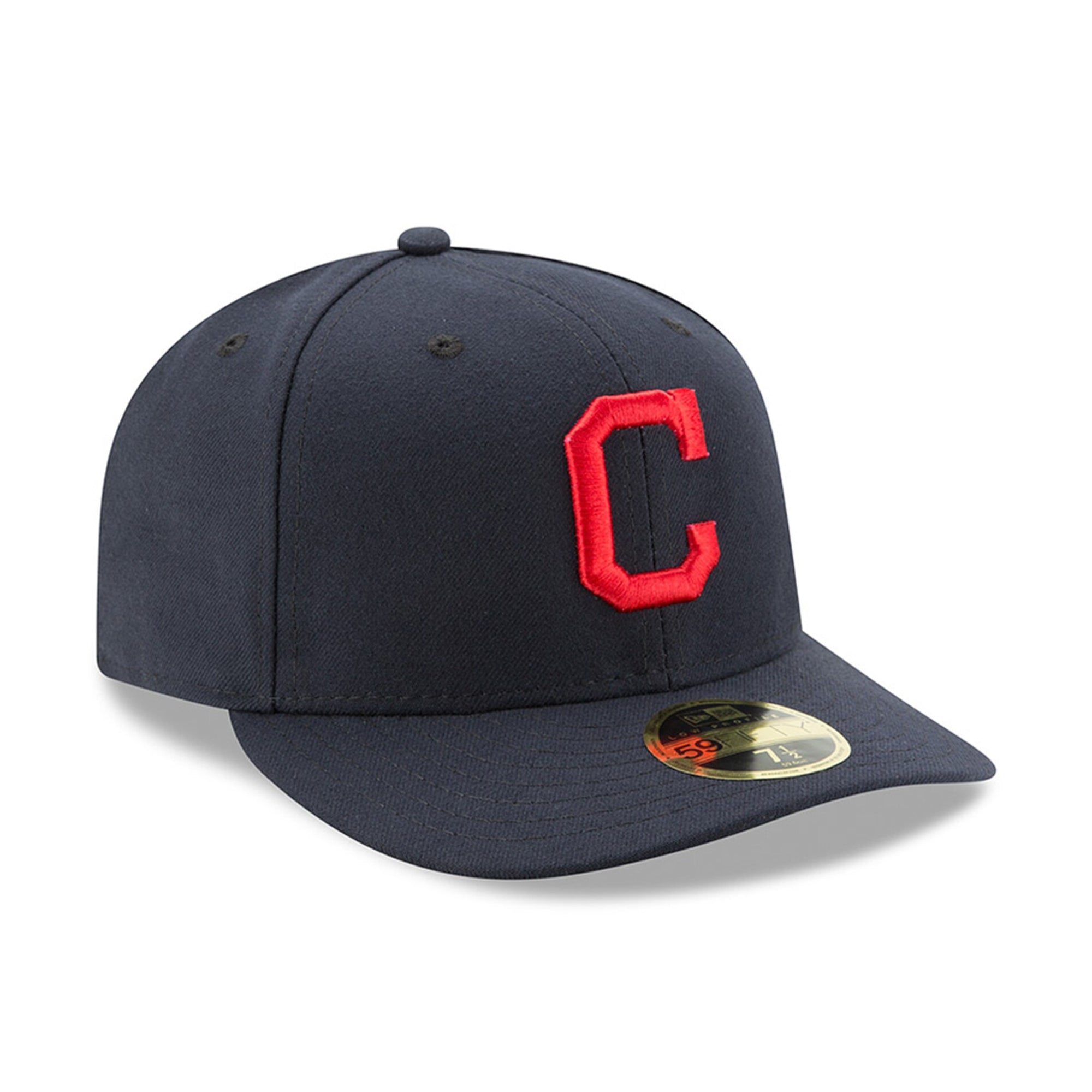 [70367450] Mens New Era MLB Low Profile Authentic 5950 - Cleveland Indians