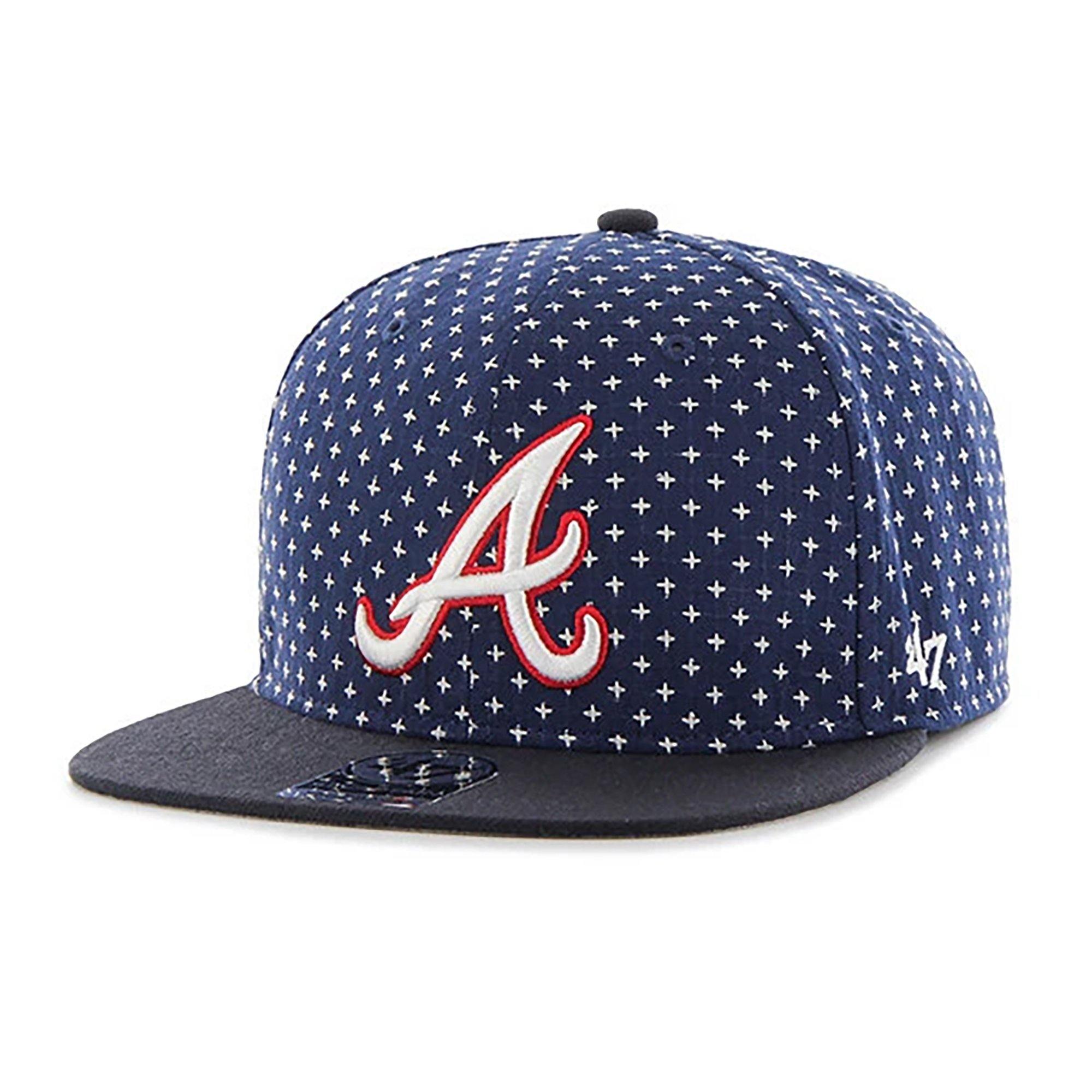 Mens 47 Brand Atlanta Braves Captain Snapback - Navy - sneakAR