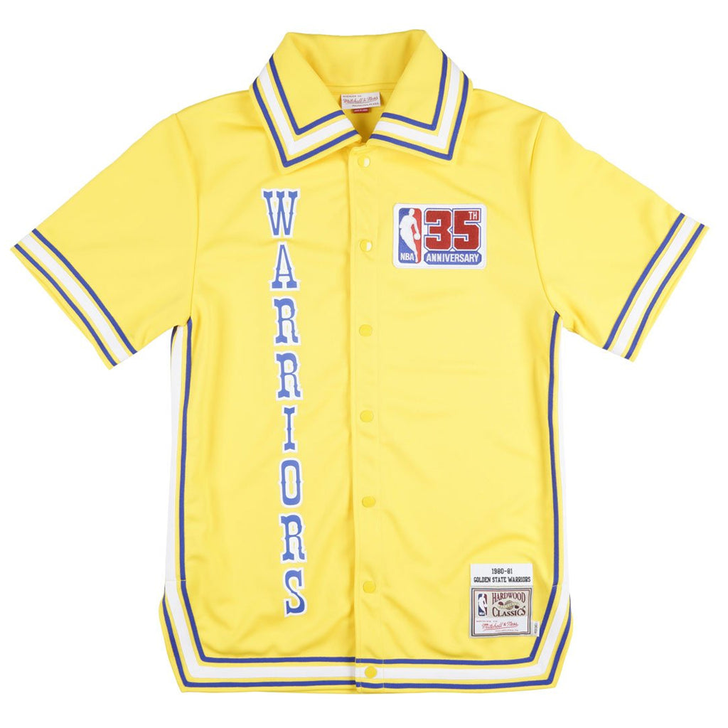 Mens Mitchell & Ness NBA Authentic Shooting Shirt 1980 Golden State Warriors