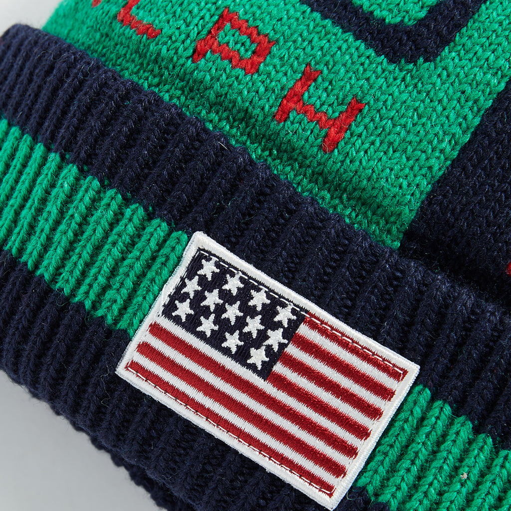 [PC0373-320] Mens Polo Ralph Lauren Polo Sport Colorblock Knit Hat