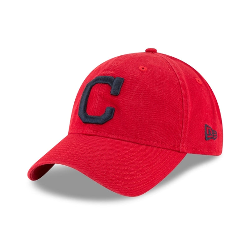 [11591550] Mens New Era MLB Core Classic 9Twenty Strapback - Cleveland Indians