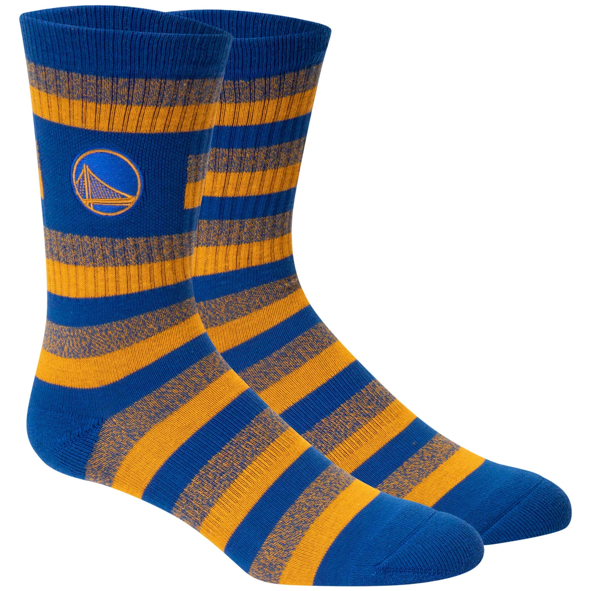 [PM556C8GW7-BLU] Mens FBF NBA Golden State Warriors Steps Crew Socks
