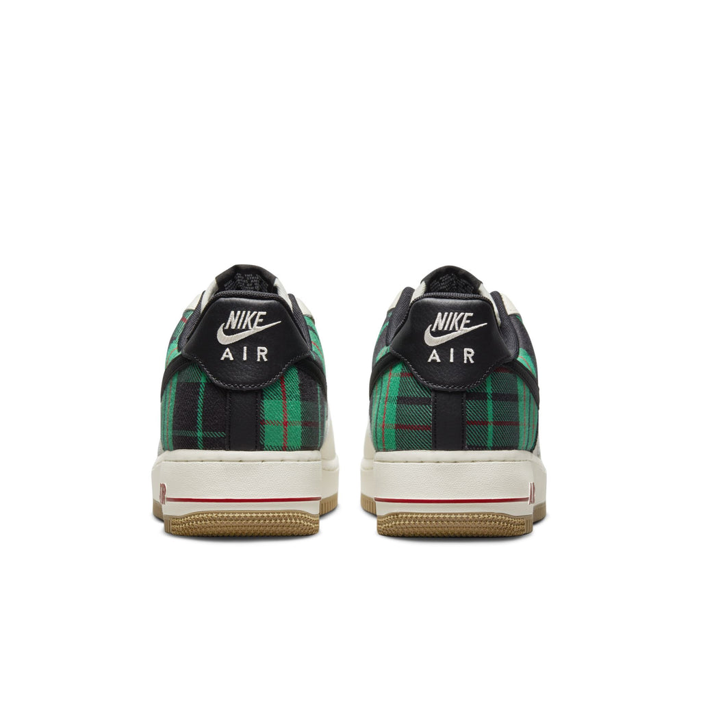 [DV0791-100] Mens Nike AIR FORCE 1 LOW '07 LX 'PLAID PALE IVORY STADIUM GREEN'