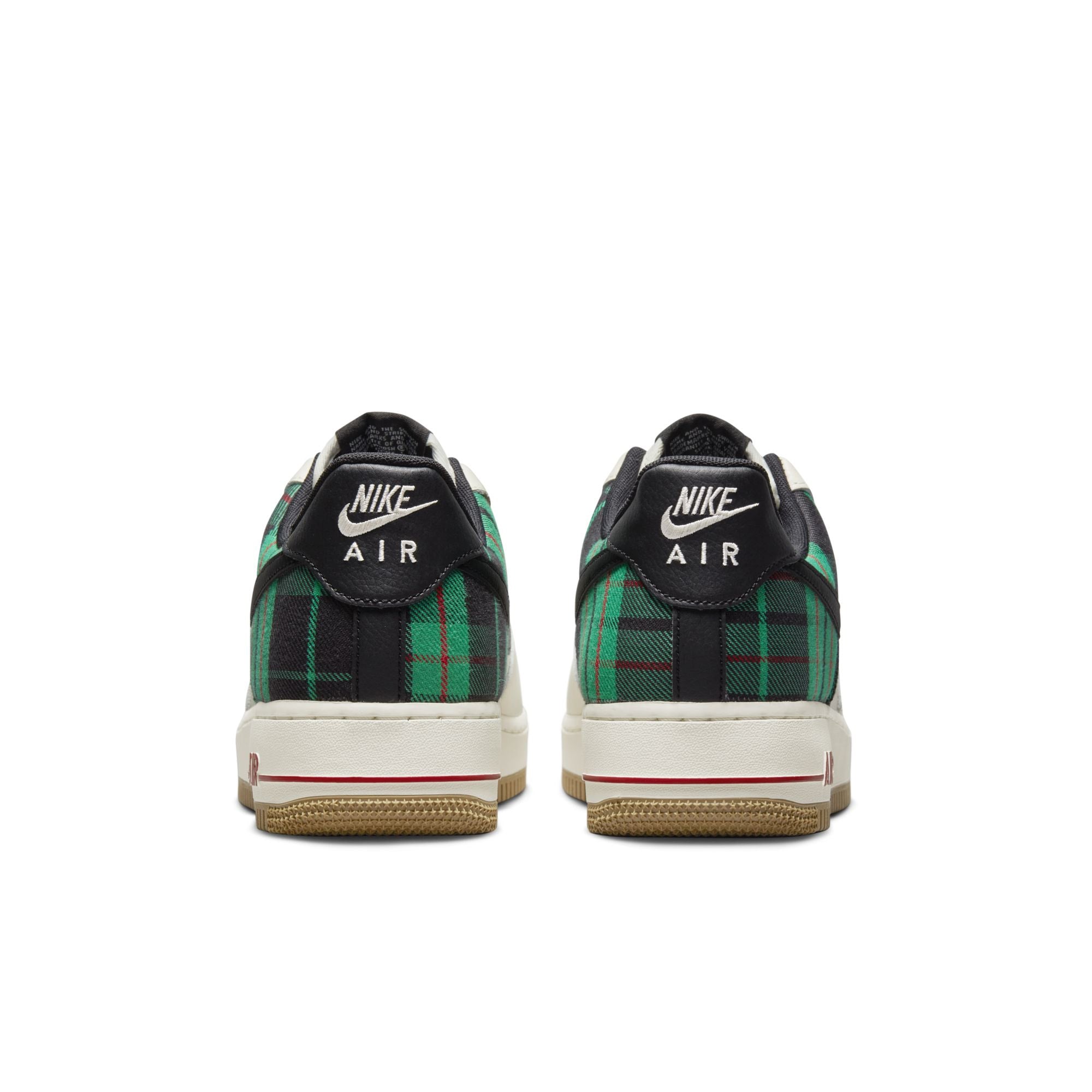 [DV0791-100] Mens Nike AIR FORCE 1 LOW '07 LX 'PLAID PALE IVORY STADIUM GREEN'