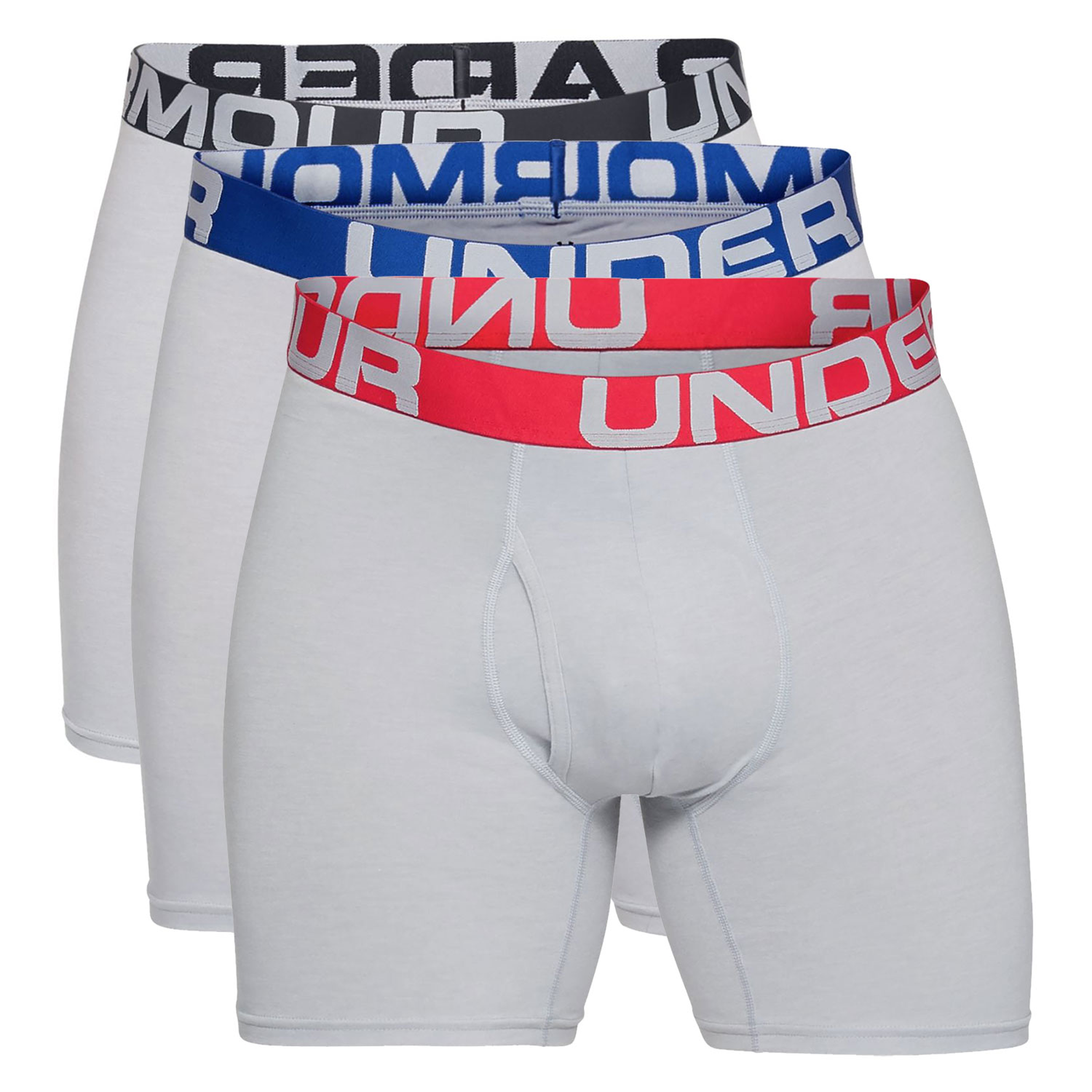 [1327426-011] Mens Under Armour Charged Cotton 6in - 3 Pack