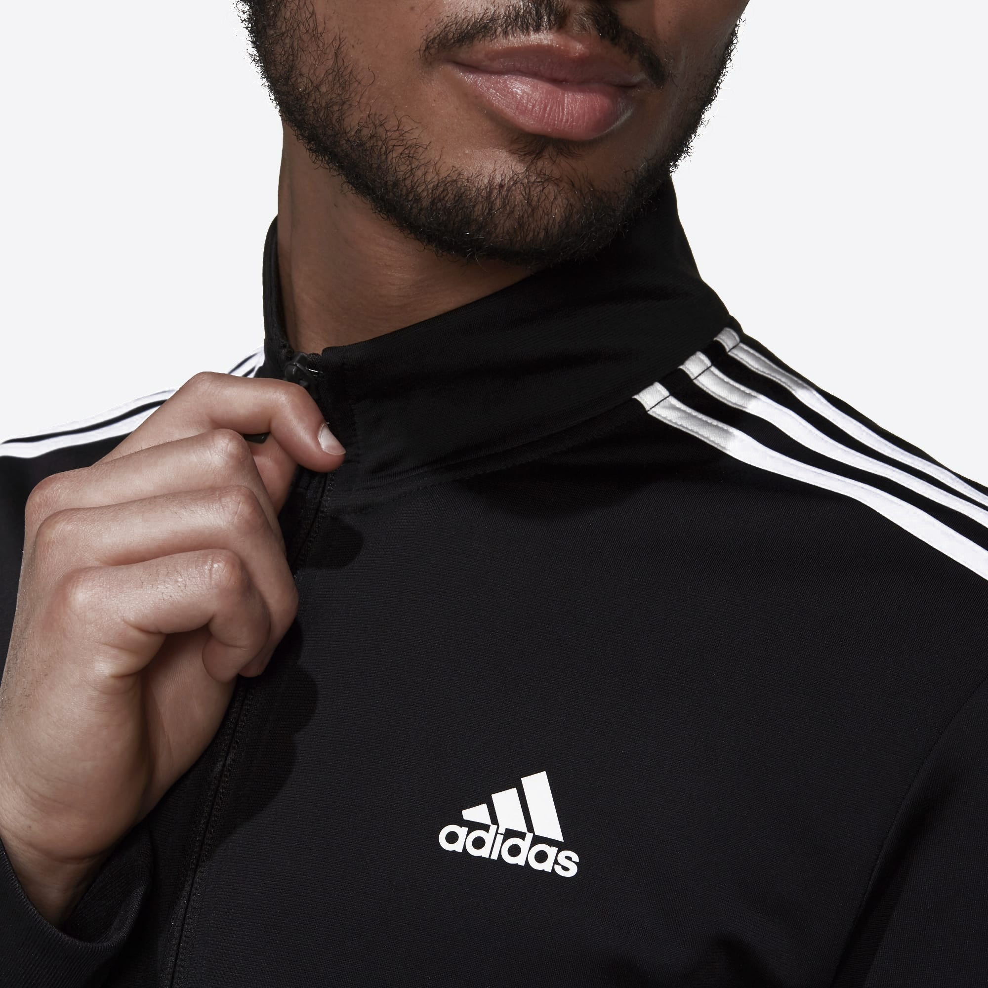 [H46099] Mens Adidas 3 Stipe Tricot Track Jacket