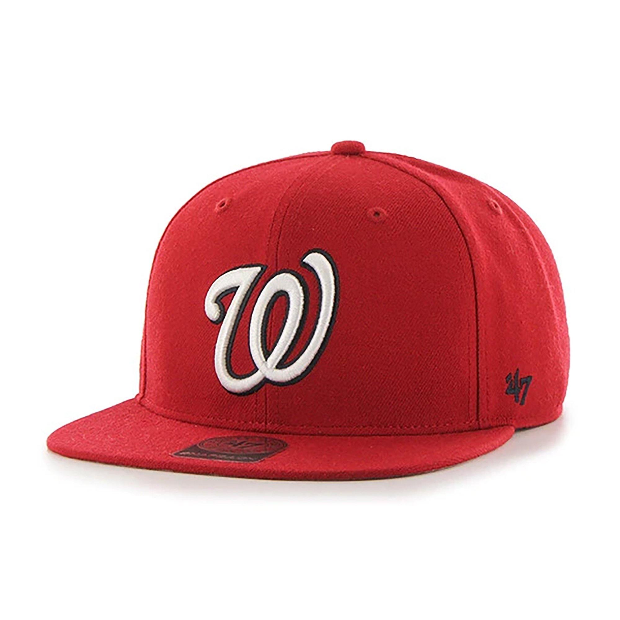 Mens 47 Brand Washington Nationals Captain Snapback - Red - sneakAR