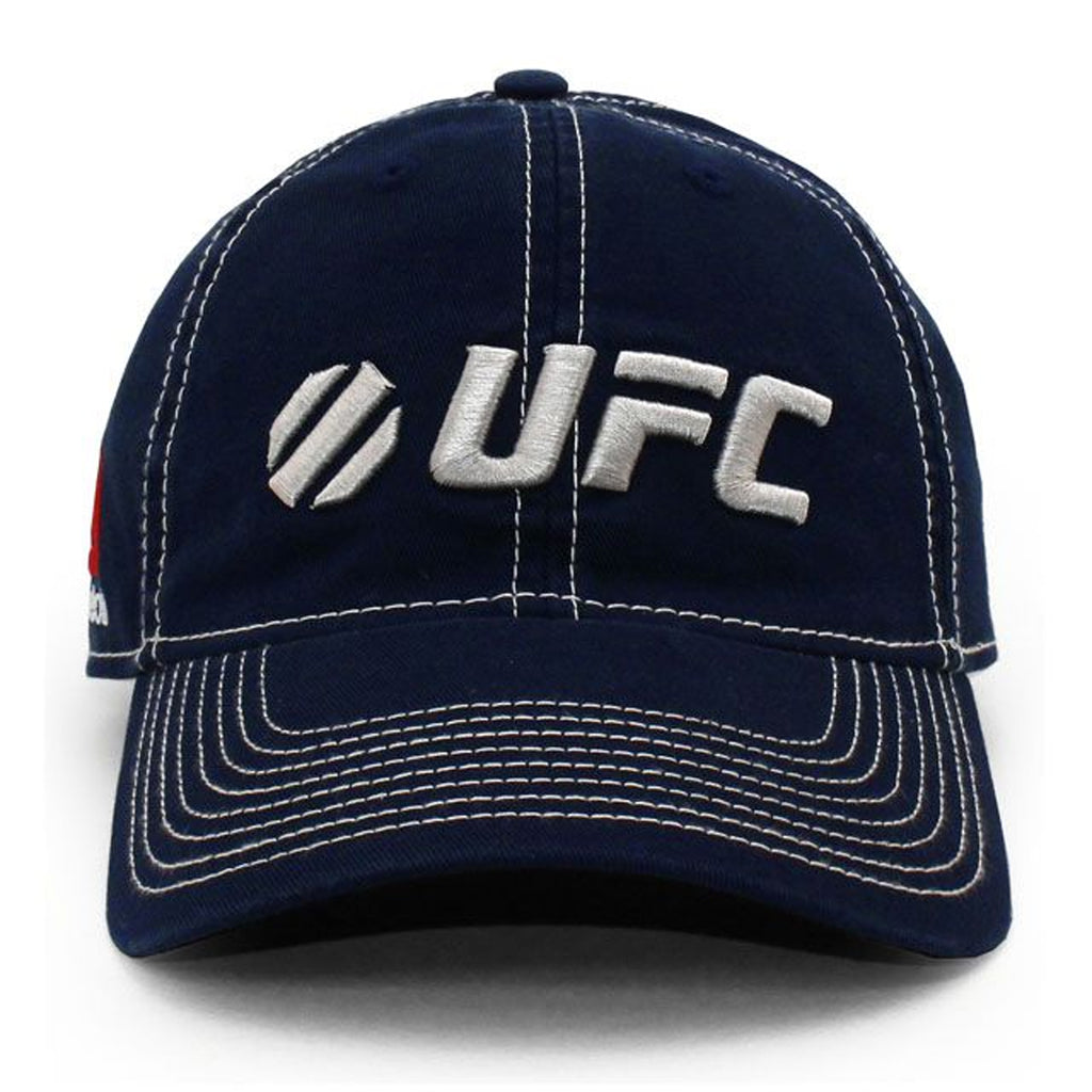 [EY88Z] UFC Dad Adjustable Slouch Strapback Hat - Navy | Cream