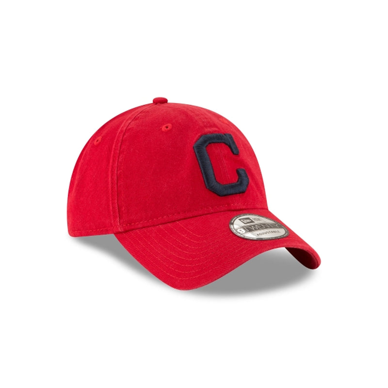 [11591550] Mens New Era MLB Core Classic 9Twenty Strapback - Cleveland Indians